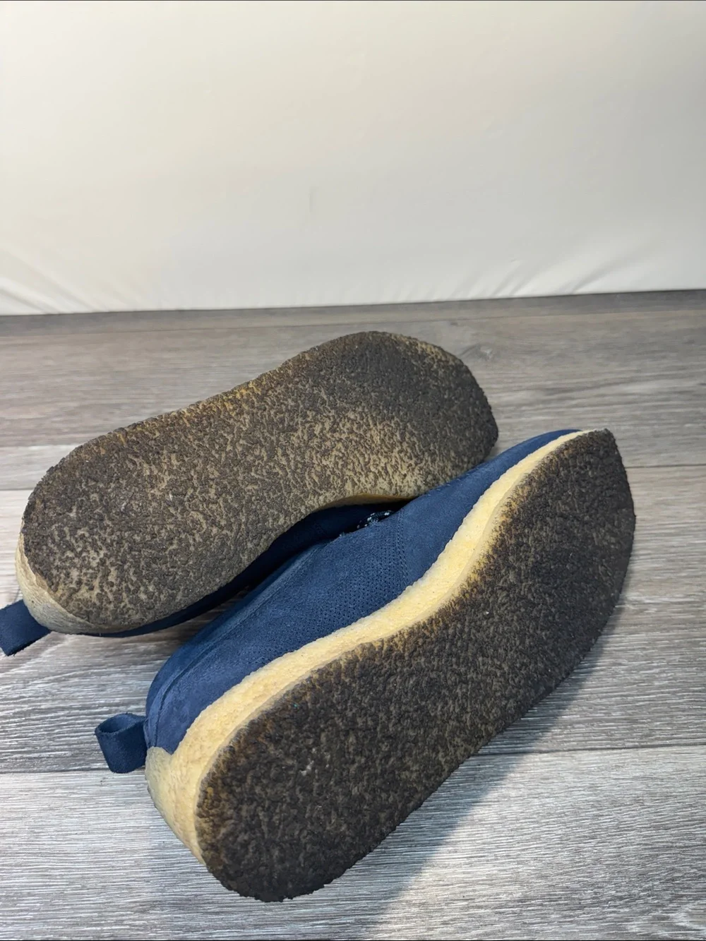Clarks Originals Navy Suede  Lace-Up Shoes men’s sz 14